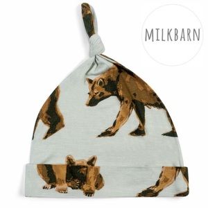 MilkBarn Bear Organic Cotton Knotted Beanie Hat